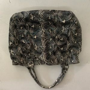 Snakeskin printed tote